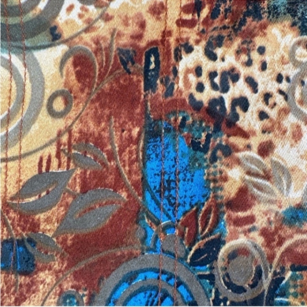 Kaktus Rust Multicolor Jacket, Button Front, Slit… - image 6